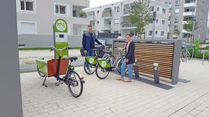 Quelle: Stadt Offenburg Mobilitätstation mit Lastenrad